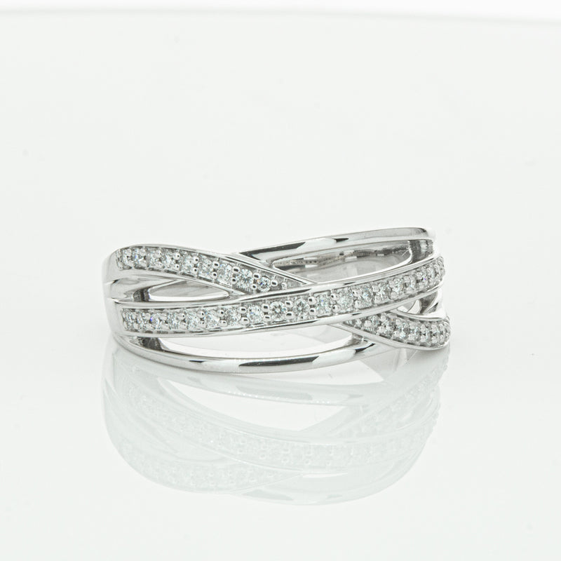 14ct White Gold Diamond Nevaeh Band-Ring-Walker & Hall