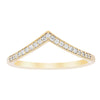 14ct Yellow Gold Diamond Chevron Band-Ring-Walker & Hall