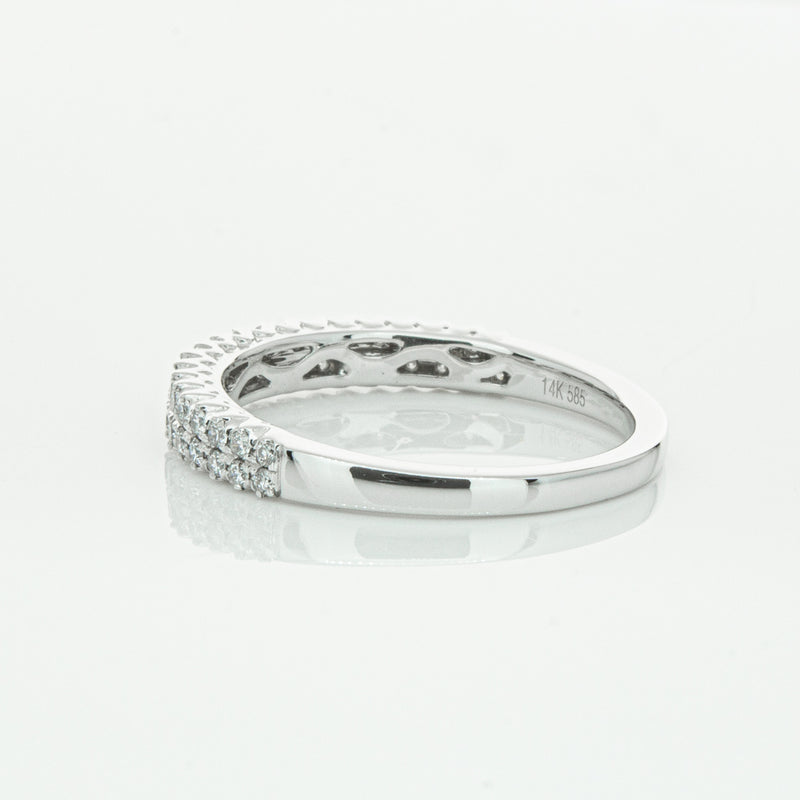 14ct White Gold Diamond Lumiere Band-Ring-Walker & Hall