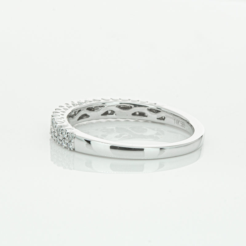 14ct White Gold Diamond Lumiere Band-Ring-Walker & Hall