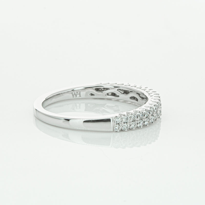 14ct White Gold Diamond Lumiere Band-Ring-Walker & Hall