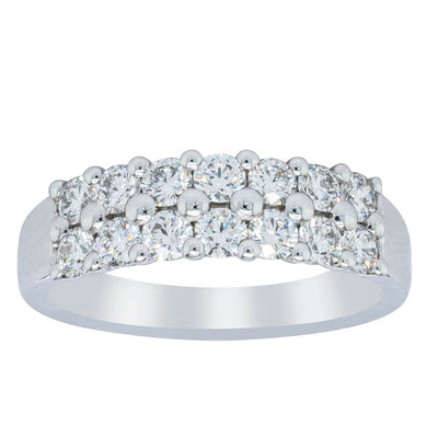 18ct White Gold 1.00ct Diamond Apollo Ring-Ring-Walker & Hall