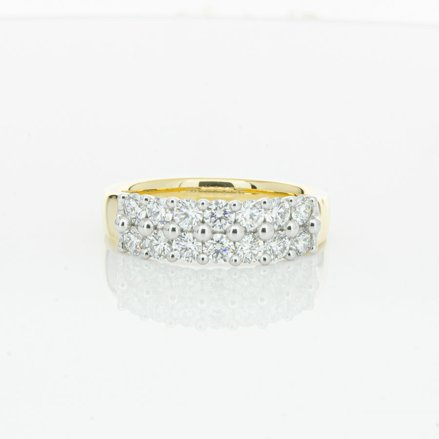 18ct Yellow Gold 1.00ct Diamond Apollo Ring-Ring-Walker & Hall