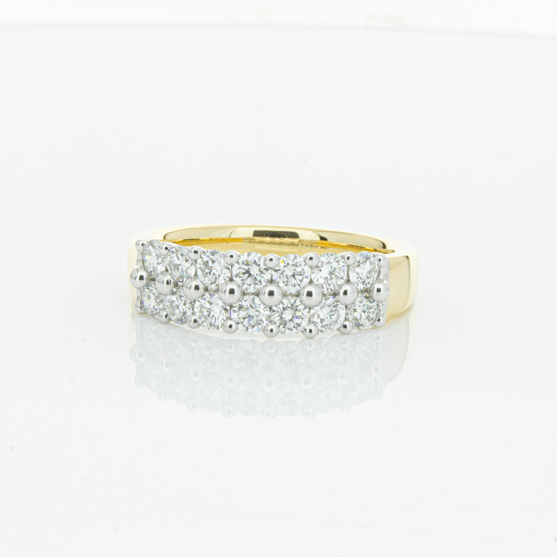 18ct Yellow Gold 1.00ct Diamond Apollo Ring-Ring-Walker & Hall