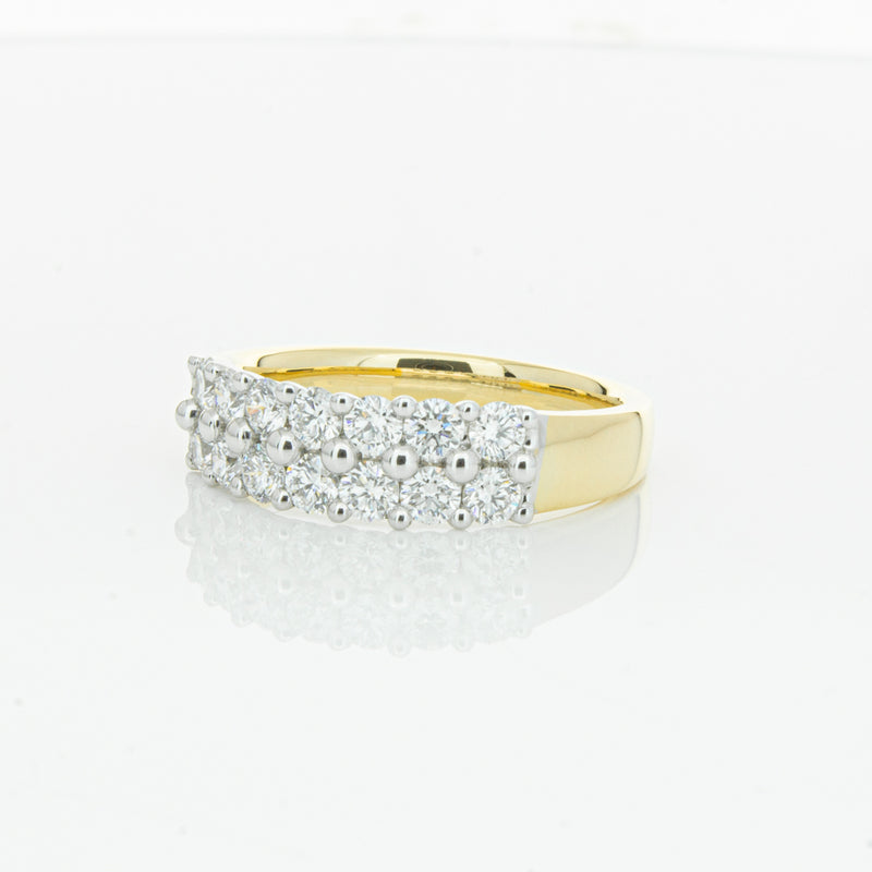 18ct Yellow Gold 1.00ct Diamond Apollo Ring-Ring-Walker & Hall