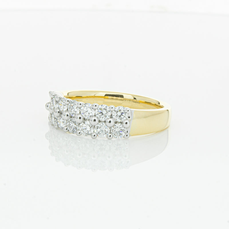 18ct Yellow Gold 1.00ct Diamond Apollo Ring-Ring-Walker & Hall