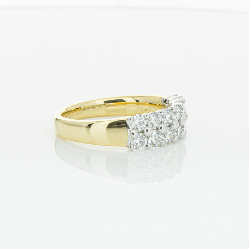 18ct Yellow Gold 1.00ct Diamond Apollo Ring-Ring-Walker & Hall