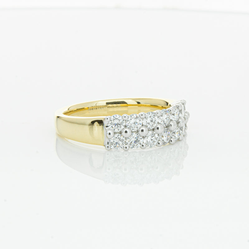 18ct Yellow Gold 1.00ct Diamond Apollo Ring-Ring-Walker & Hall