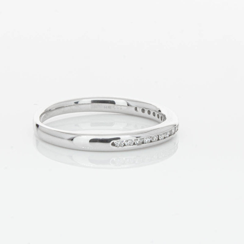 14ct White Gold Diamond Vida Band-Ring-Walker & Hall
