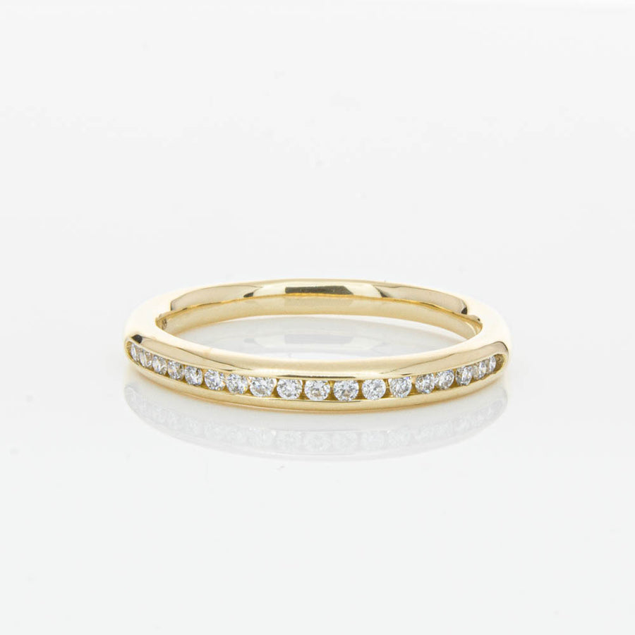 14ct Yellow Gold Diamond Vida Band-Ring-Walker & Hall