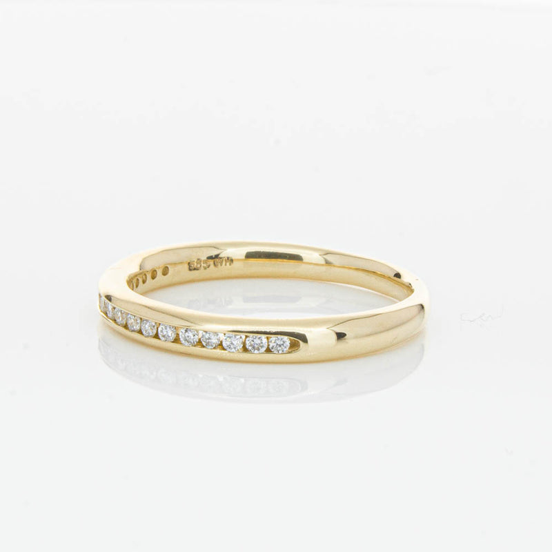 14ct Yellow Gold Diamond Vida Band-Ring-Walker & Hall