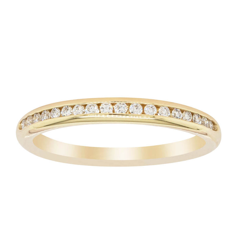 14ct Yellow Gold Diamond Vida Band-Ring-Walker & Hall