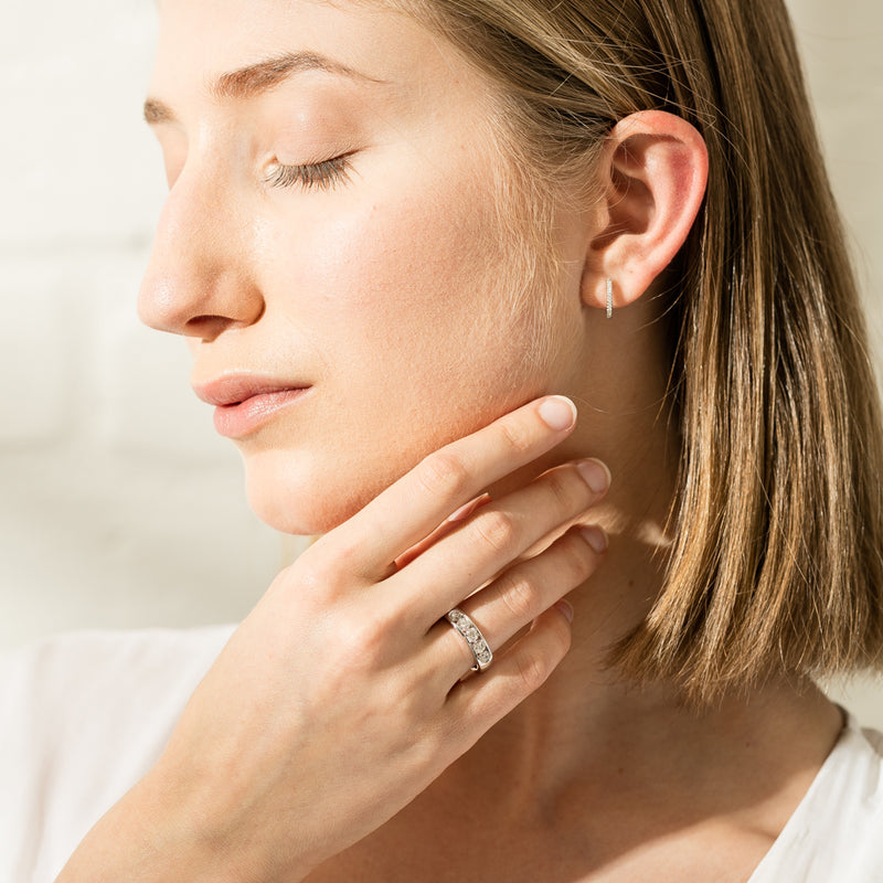 18ct White Gold 1.08ct Diamond Loire Ring-Ring-Walker & Hall