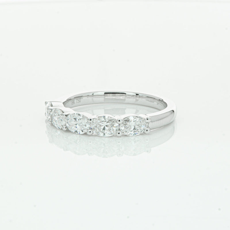 18ct White Gold 1.02ct Oval Cut Diamond Panorama Ring-Ring-Walker & Hall