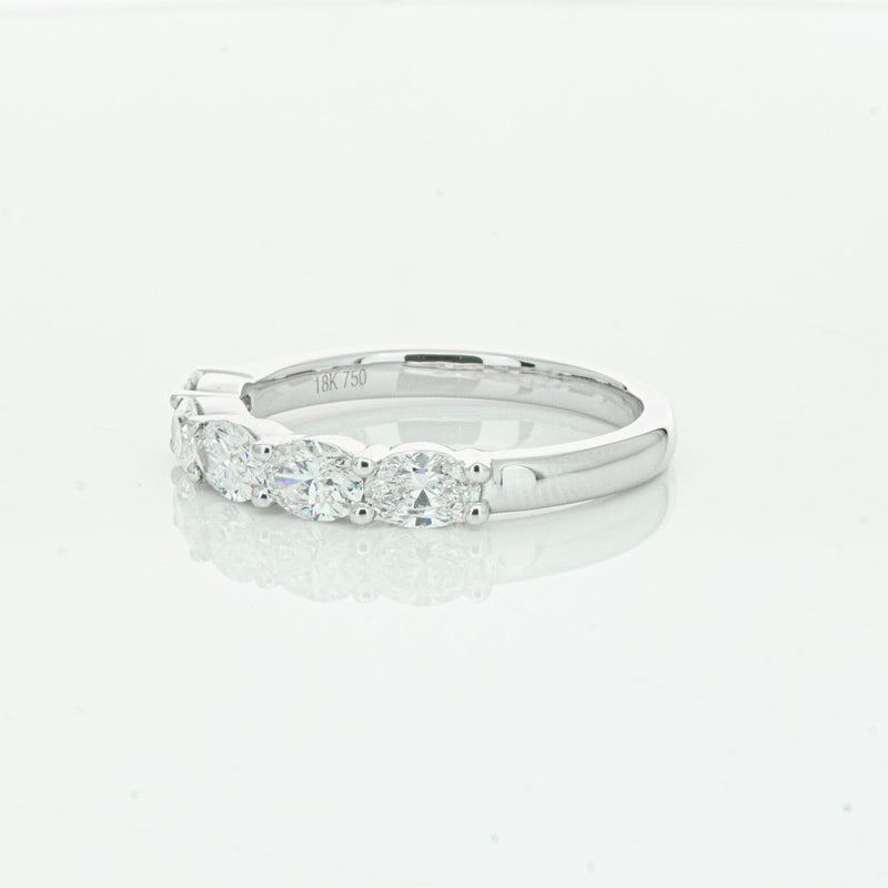 18ct White Gold 1.02ct Oval Cut Diamond Panorama Ring-Ring-Walker & Hall