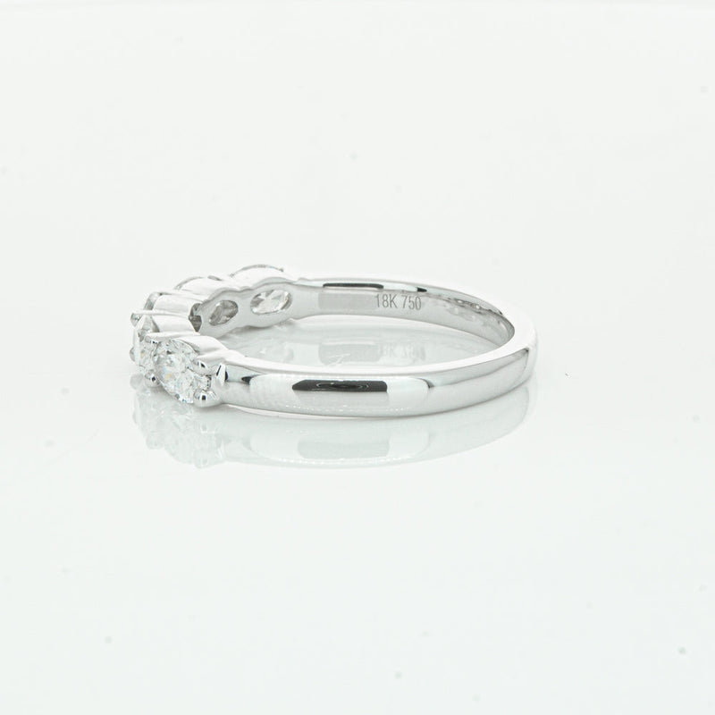 18ct White Gold 1.02ct Oval Cut Diamond Panorama Ring-Ring-Walker & Hall