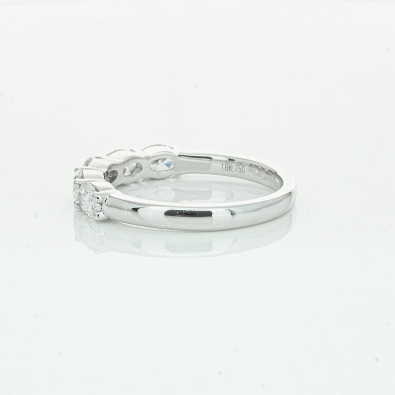 18ct White Gold 1.02ct Oval Cut Diamond Panorama Ring-Ring-Walker & Hall