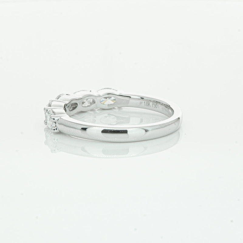 18ct White Gold 1.02ct Oval Cut Diamond Panorama Ring-Ring-Walker & Hall