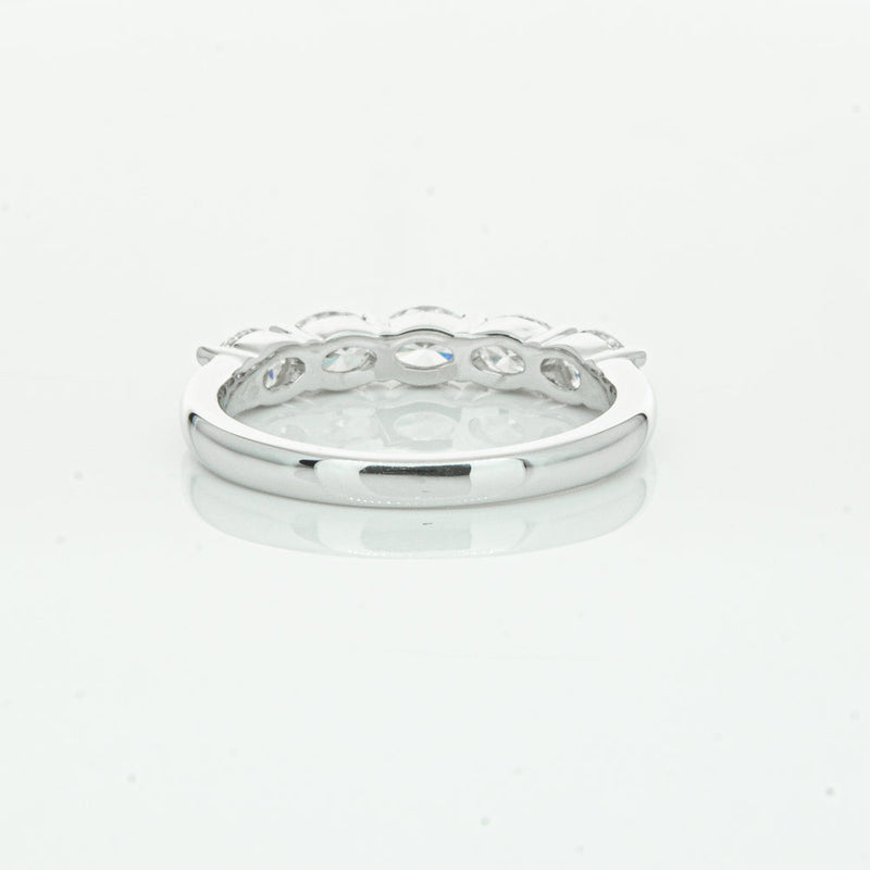 18ct White Gold 1.02ct Oval Cut Diamond Panorama Ring-Ring-Walker & Hall