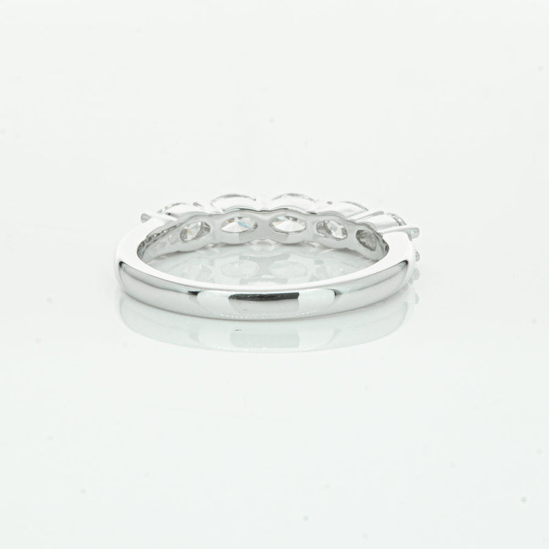 18ct White Gold 1.02ct Oval Cut Diamond Panorama Ring-Ring-Walker & Hall