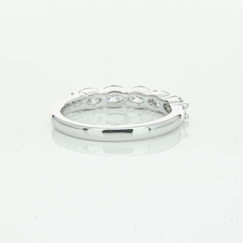 18ct White Gold 1.02ct Oval Cut Diamond Panorama Ring-Ring-Walker & Hall