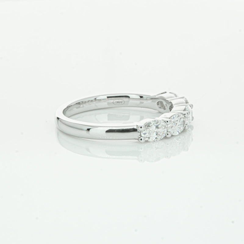 18ct White Gold 1.02ct Oval Cut Diamond Panorama Ring-Ring-Walker & Hall