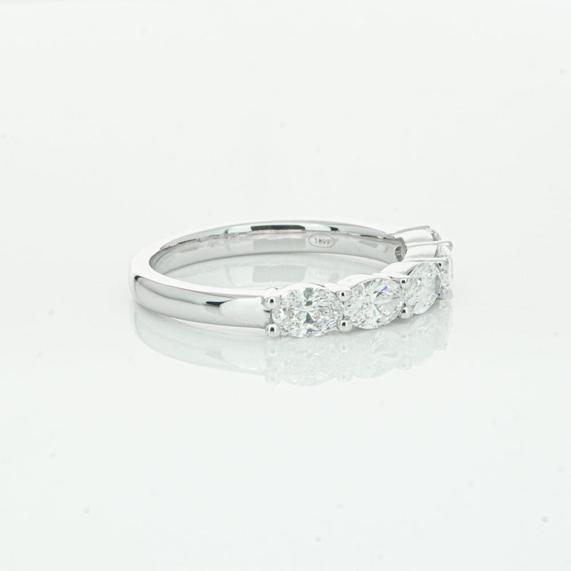18ct White Gold 1.02ct Oval Cut Diamond Panorama Ring-Ring-Walker & Hall