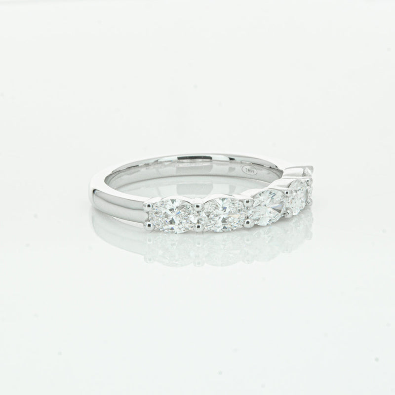 18ct White Gold 1.02ct Oval Cut Diamond Panorama Ring-Ring-Walker & Hall