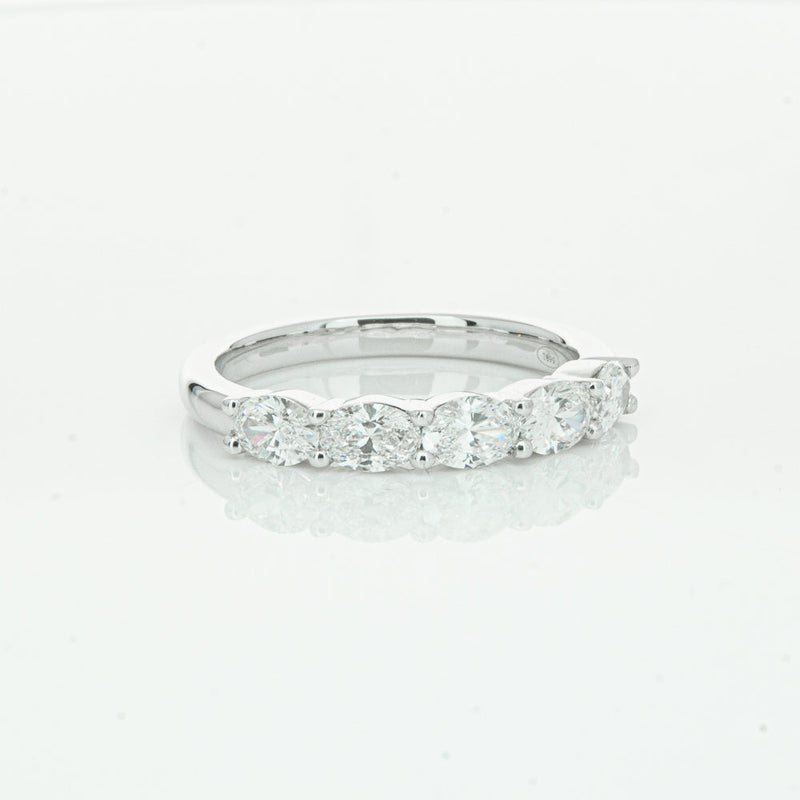 18ct White Gold 1.02ct Oval Cut Diamond Panorama Ring-Ring-Walker & Hall
