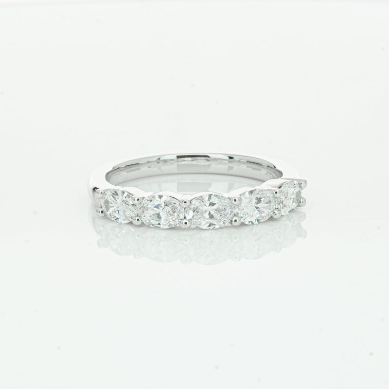 18ct White Gold 1.02ct Oval Cut Diamond Panorama Ring-Ring-Walker & Hall