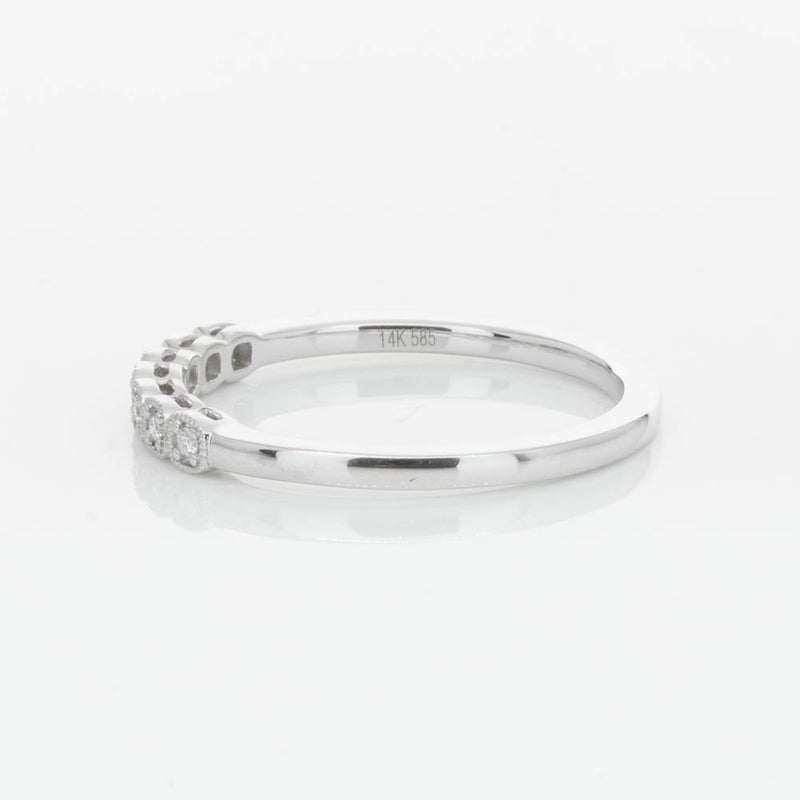 14ct White Gold Diamond Cushla Band-Ring-Walker & Hall