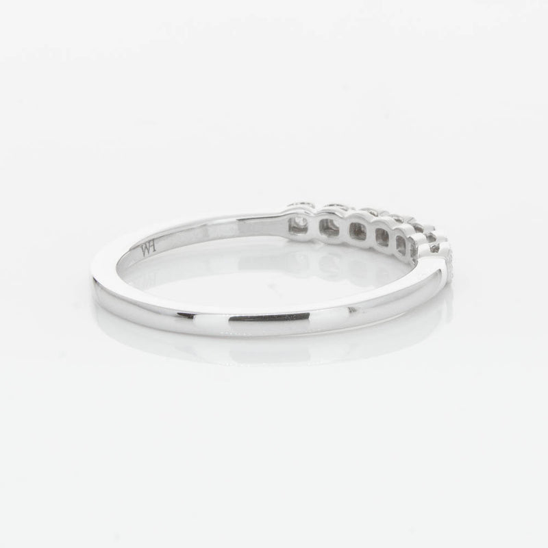 14ct White Gold Diamond Cushla Band-Ring-Walker & Hall