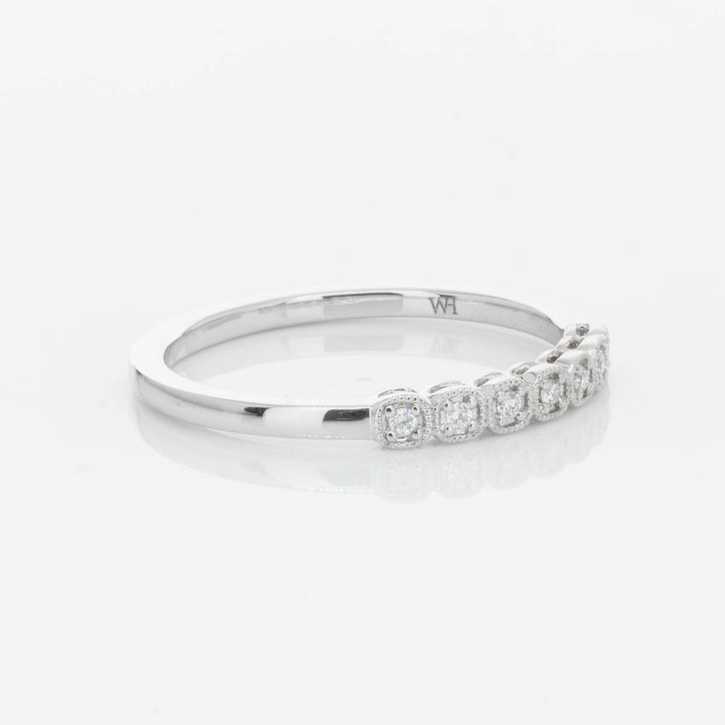 14ct White Gold Diamond Cushla Band-Ring-Walker & Hall