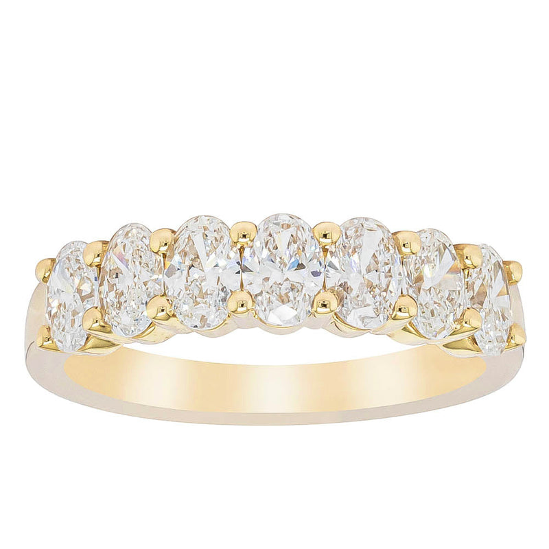 18ct Yellow Gold 1.31ct Oval Cut Diamond Panorama Ring-Ring-Walker & Hall