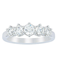 18ct White Gold .81ct Diamond Monarch Ring-Ring-Walker & Hall