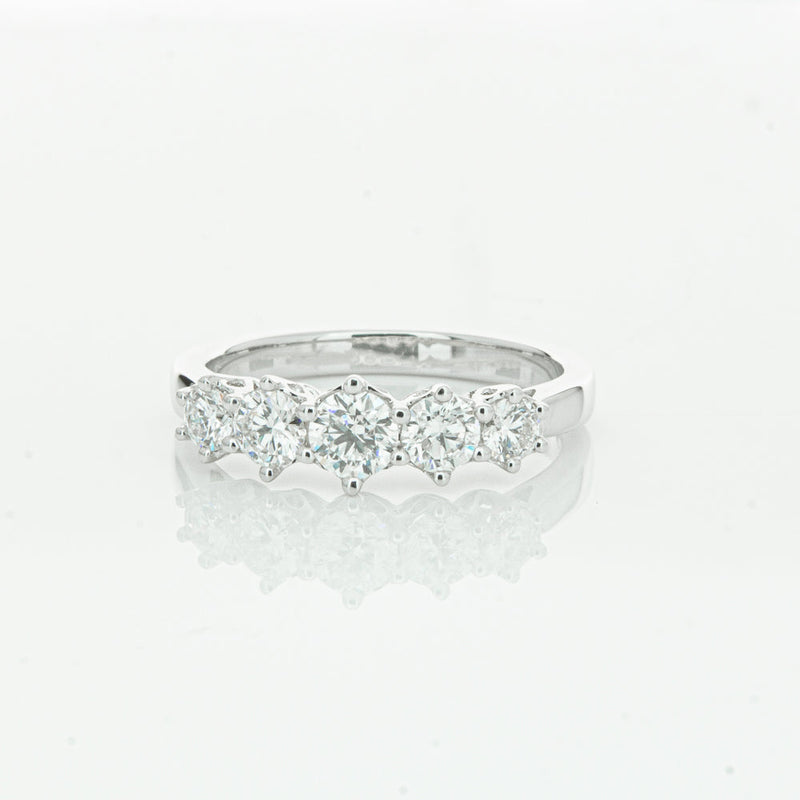 18ct White Gold .81ct Diamond Monarch Ring-Ring-Walker & Hall