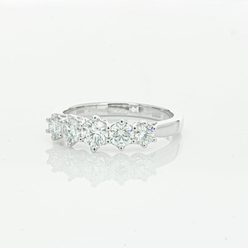 18ct White Gold .81ct Diamond Monarch Ring-Ring-Walker & Hall