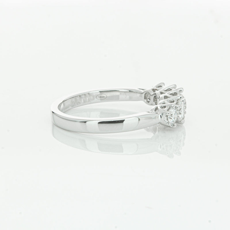 18ct White Gold .81ct Diamond Monarch Ring-Ring-Walker & Hall