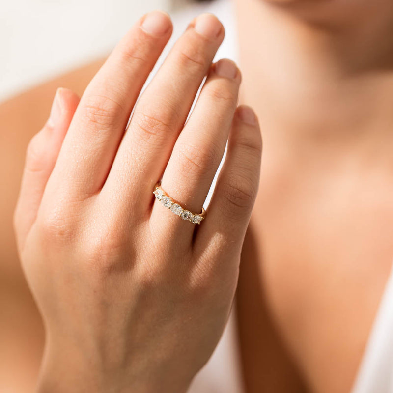 18ct Yellow Gold 1.03ct Oval Cut Diamond Panorama Ring-Ring-Walker & Hall