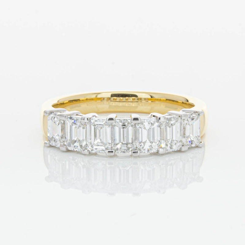18ct Yellow Gold 1.54ct Emerald Cut Diamond Asra Ring-Ring-Walker & Hall