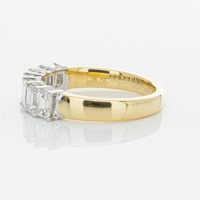18ct Yellow Gold 1.54ct Emerald Cut Diamond Asra Ring-Ring-Walker & Hall