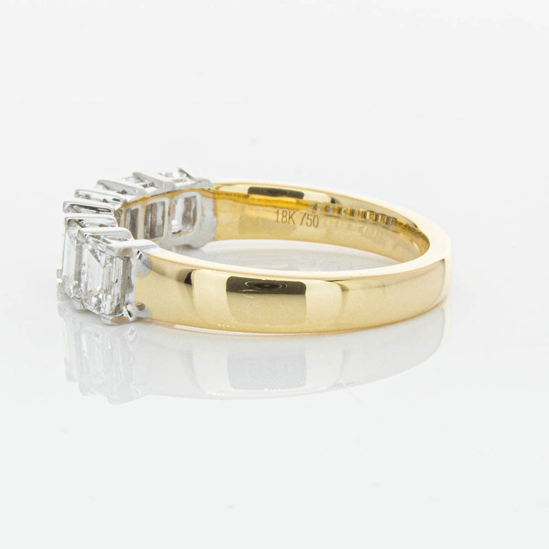 18ct Yellow Gold 1.54ct Emerald Cut Diamond Asra Ring-Ring-Walker & Hall