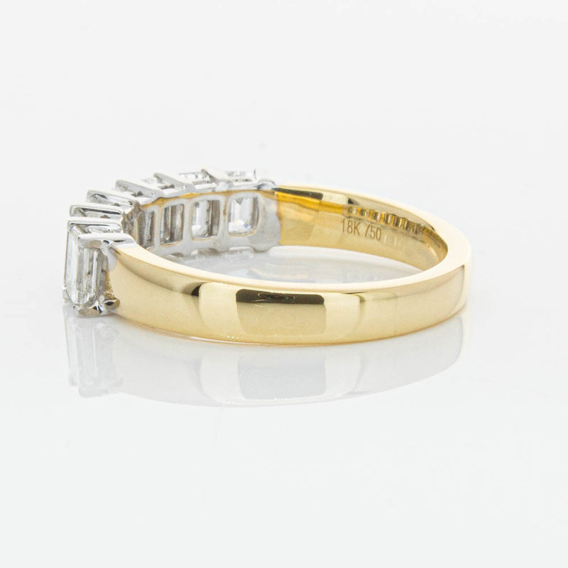 18ct Yellow Gold 1.54ct Emerald Cut Diamond Asra Ring-Ring-Walker & Hall