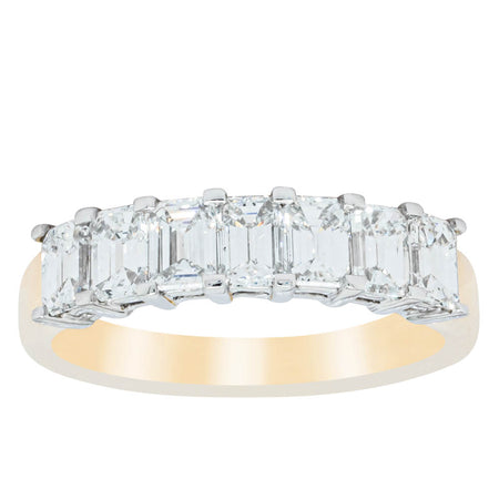 18ct Yellow Gold 1.54ct Emerald Cut Diamond Asra Ring-Ring-Walker & Hall