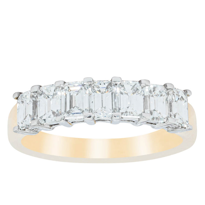 18ct Yellow Gold 1.54ct Emerald Cut Diamond Asra Ring-Ring-Walker & Hall