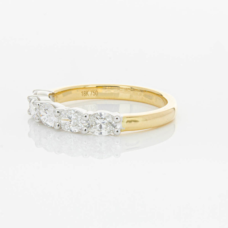 18ct Yellow Gold 1.01ct Oval Cut Diamond Panorama Ring-Ring-Walker & Hall