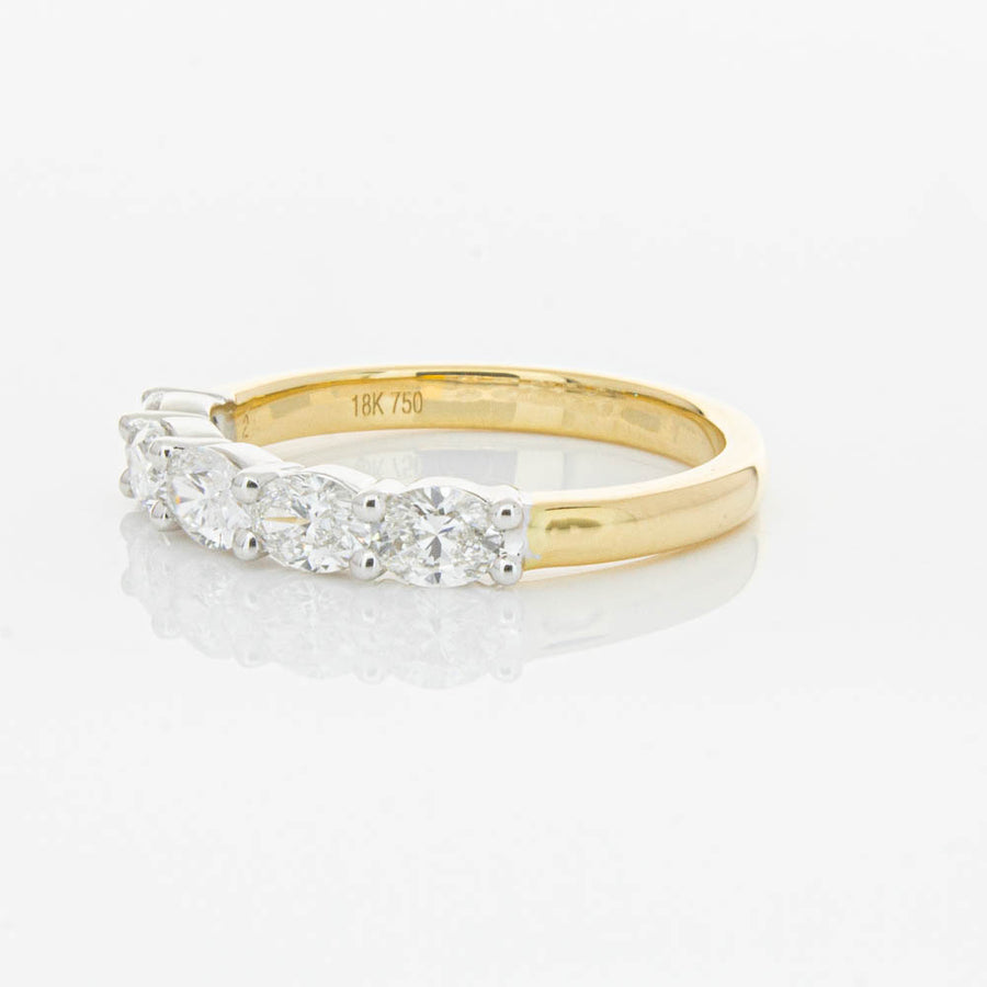 18ct Yellow Gold 1.01ct Oval Cut Diamond Panorama Ring-Ring-Walker & Hall