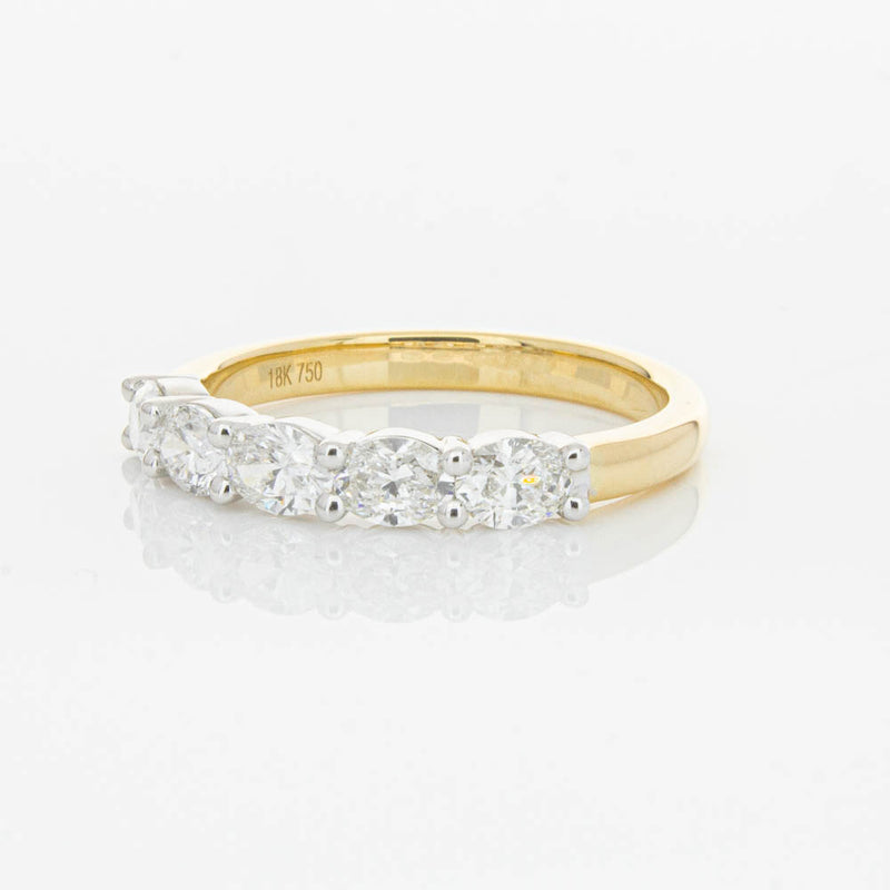 18ct Yellow Gold 1.01ct Oval Cut Diamond Panorama Ring-Ring-Walker & Hall