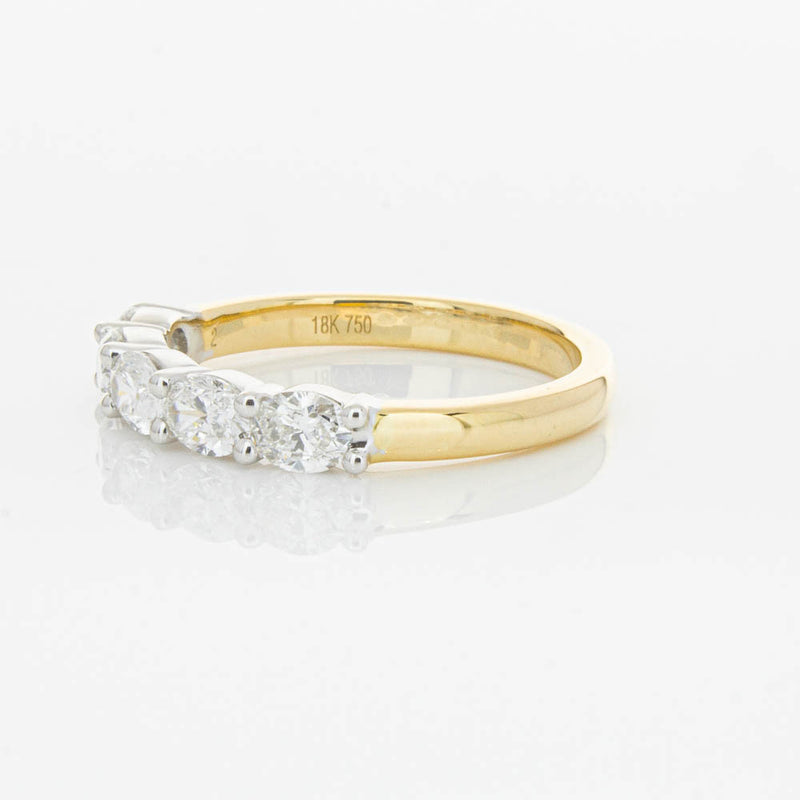 18ct Yellow Gold 1.01ct Oval Cut Diamond Panorama Ring-Ring-Walker & Hall