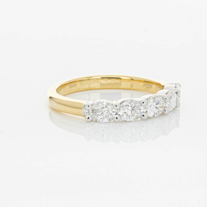 18ct Yellow Gold 1.01ct Oval Cut Diamond Panorama Ring-Ring-Walker & Hall